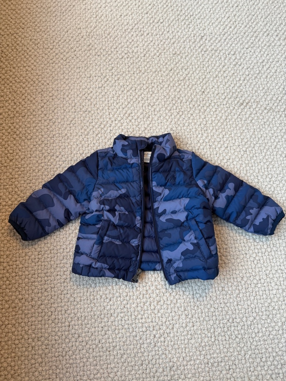 Ralph Lauren Blue Camo Puffer Jacket - Baby